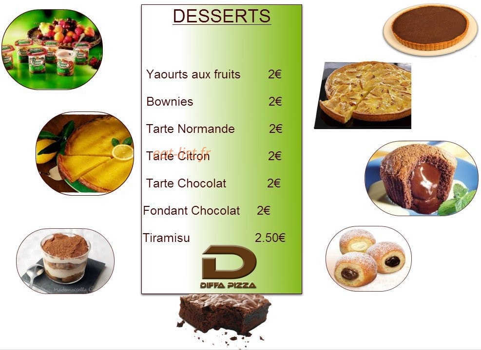 Diffa Pizza — carte page 5