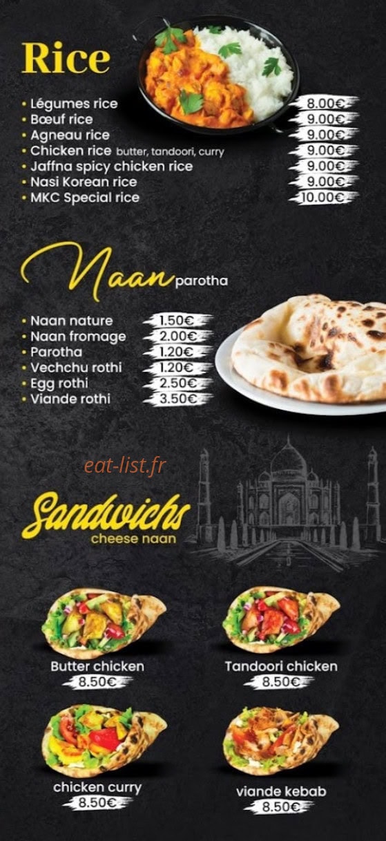 MKC - Mr Kottu Corner — carte page 3