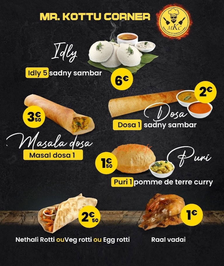 MKC - Mr Kottu Corner — carte page 5