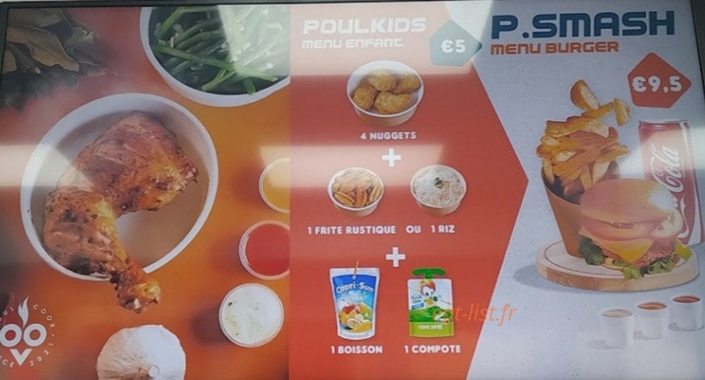 Carte et menu de Poulcook à Villiers le Bel — Poul kids