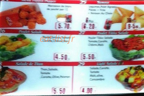 Tasty Chicken — carte page 6