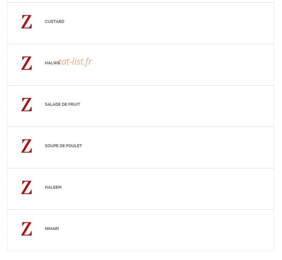 Zaiqa — carte page 4