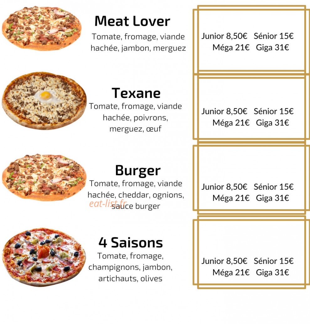 Groslay Pizza — carte page 3