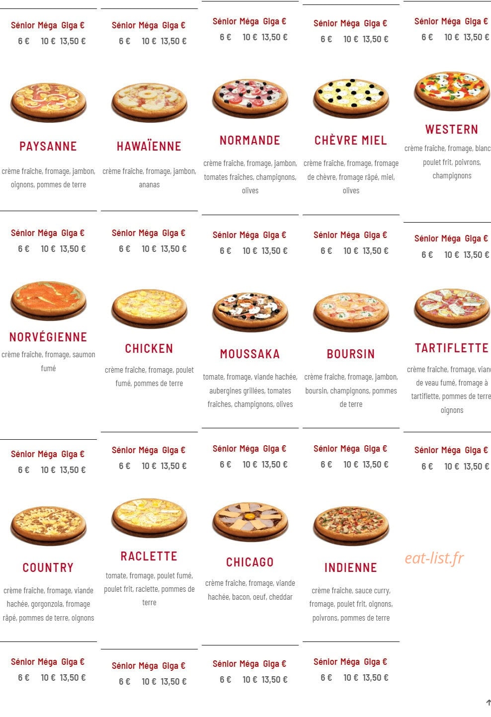 Pizza Nostra — carte page 2