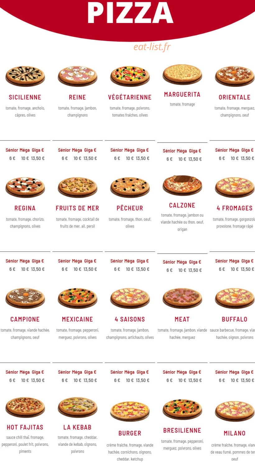 Pizza Nostra — carte page 1