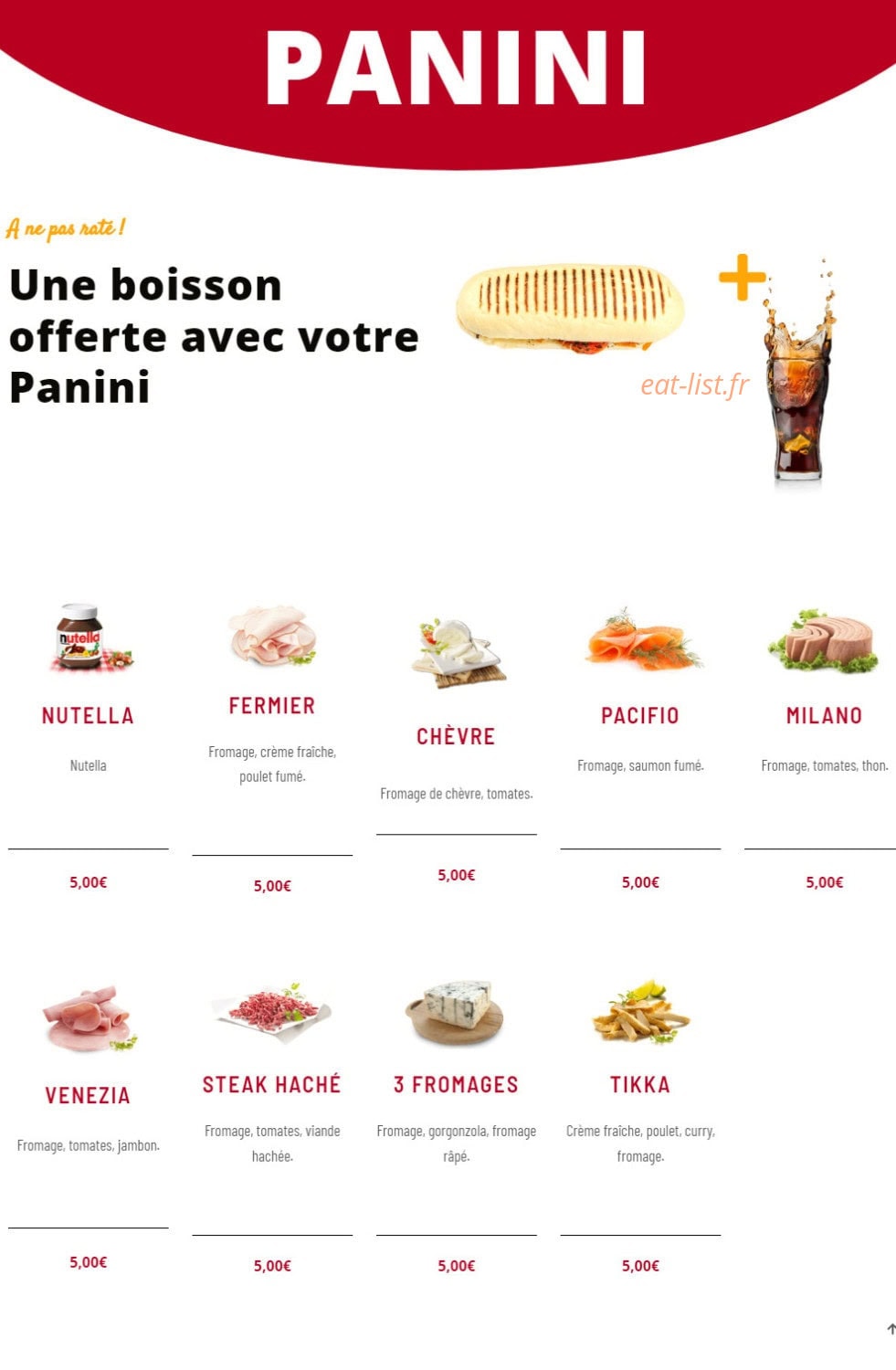 Pizza Nostra — carte page 5