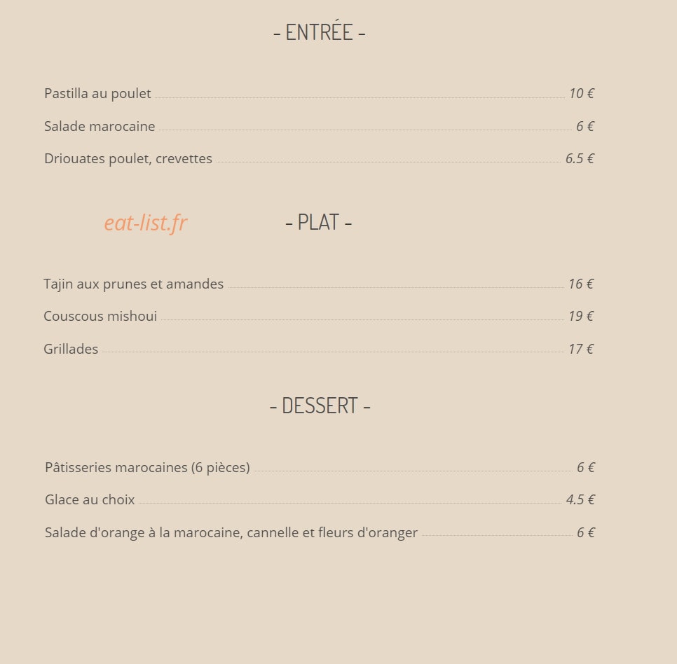 Riad Souss — carte page 1