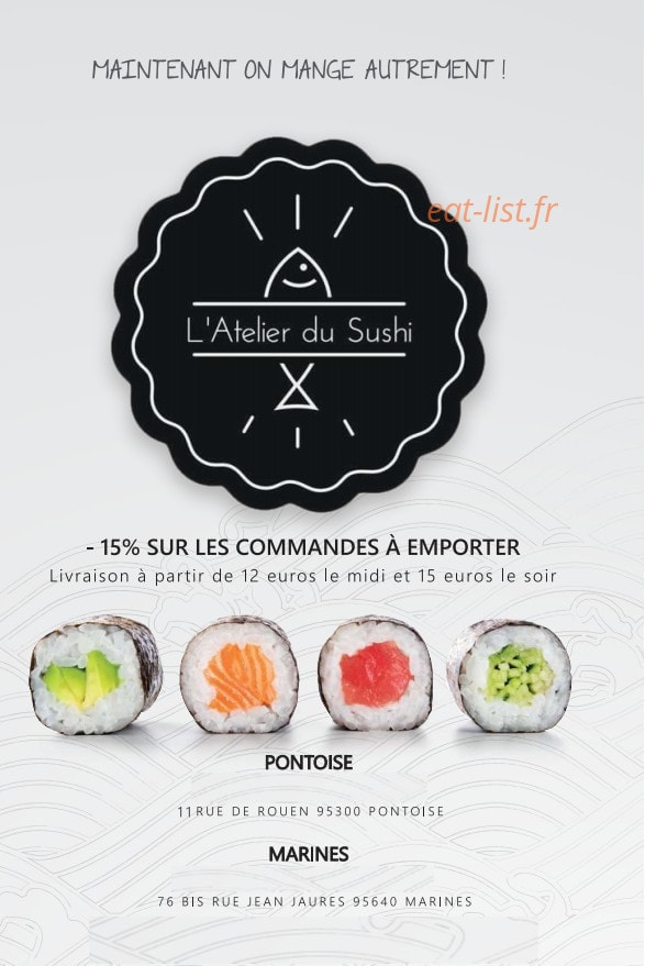 Carte et menu L'Atelier du Sushi Magny en Vexin