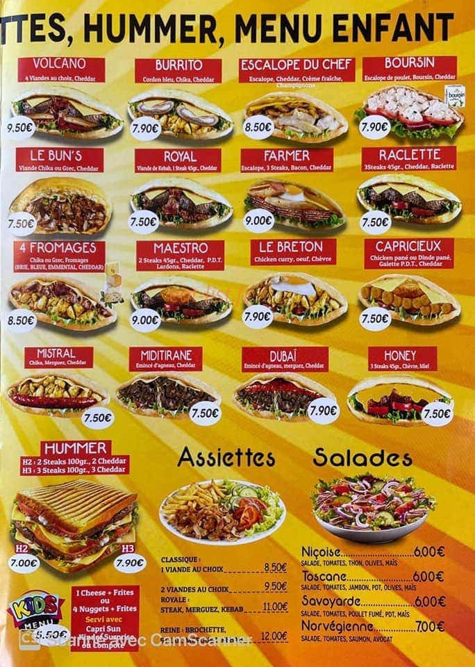 Tacos club — carte page 2