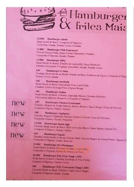 Atelier gourmand — carte page 2