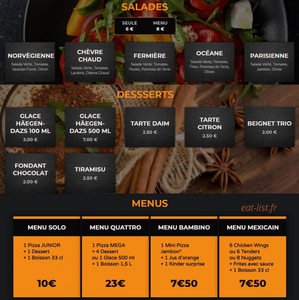 Spizza — carte page 3