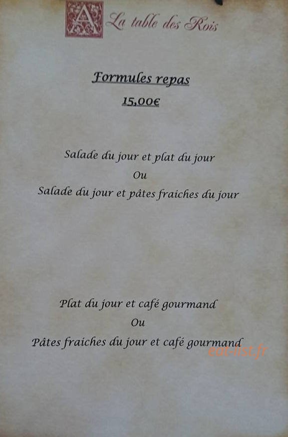 A La table des Rois — carte page 3