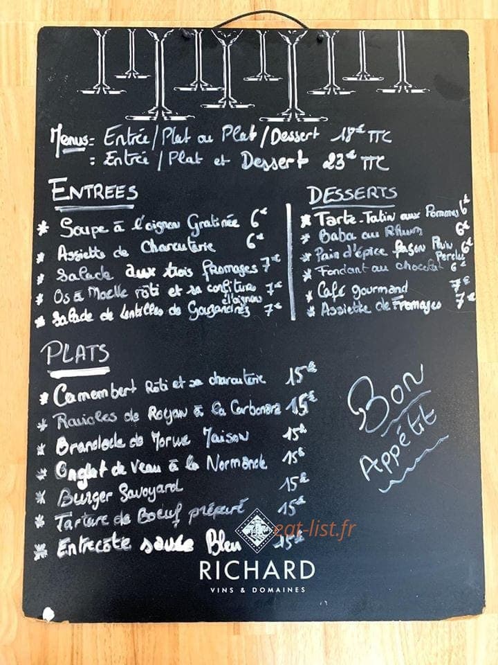 Le restaurant du golf — carte page 1