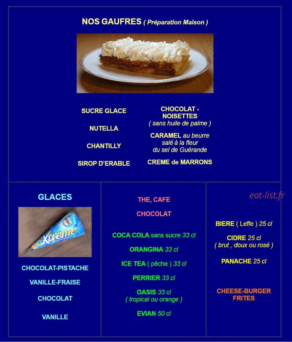 Gaufre de Sophie — carte page 1