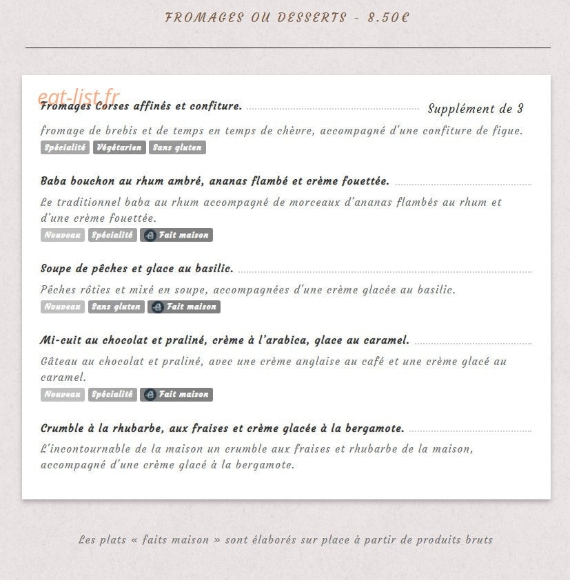 Le Clos De Petillon — carte page 2