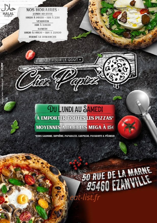 Chez Papizz' — carte page 1