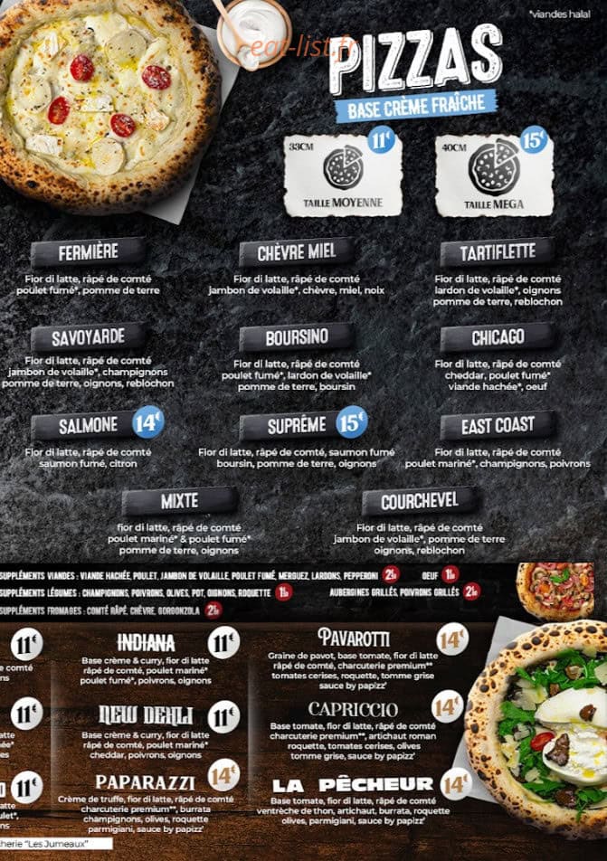 Chez Papizz' — carte page 2