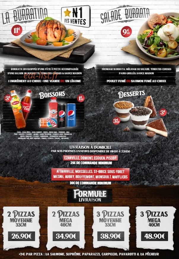 Chez Papizz' — carte page 4