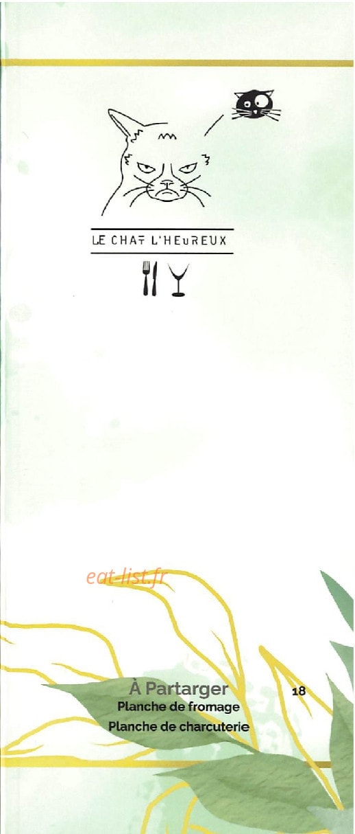 Le Chat l’Heureux — carte page 1