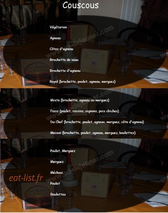 Au soleil du Maroc — carte page 4