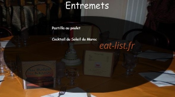 Au soleil du Maroc — carte page 8