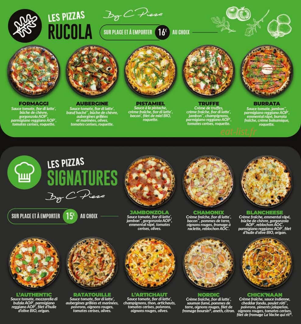 C Pizza — carte page 3