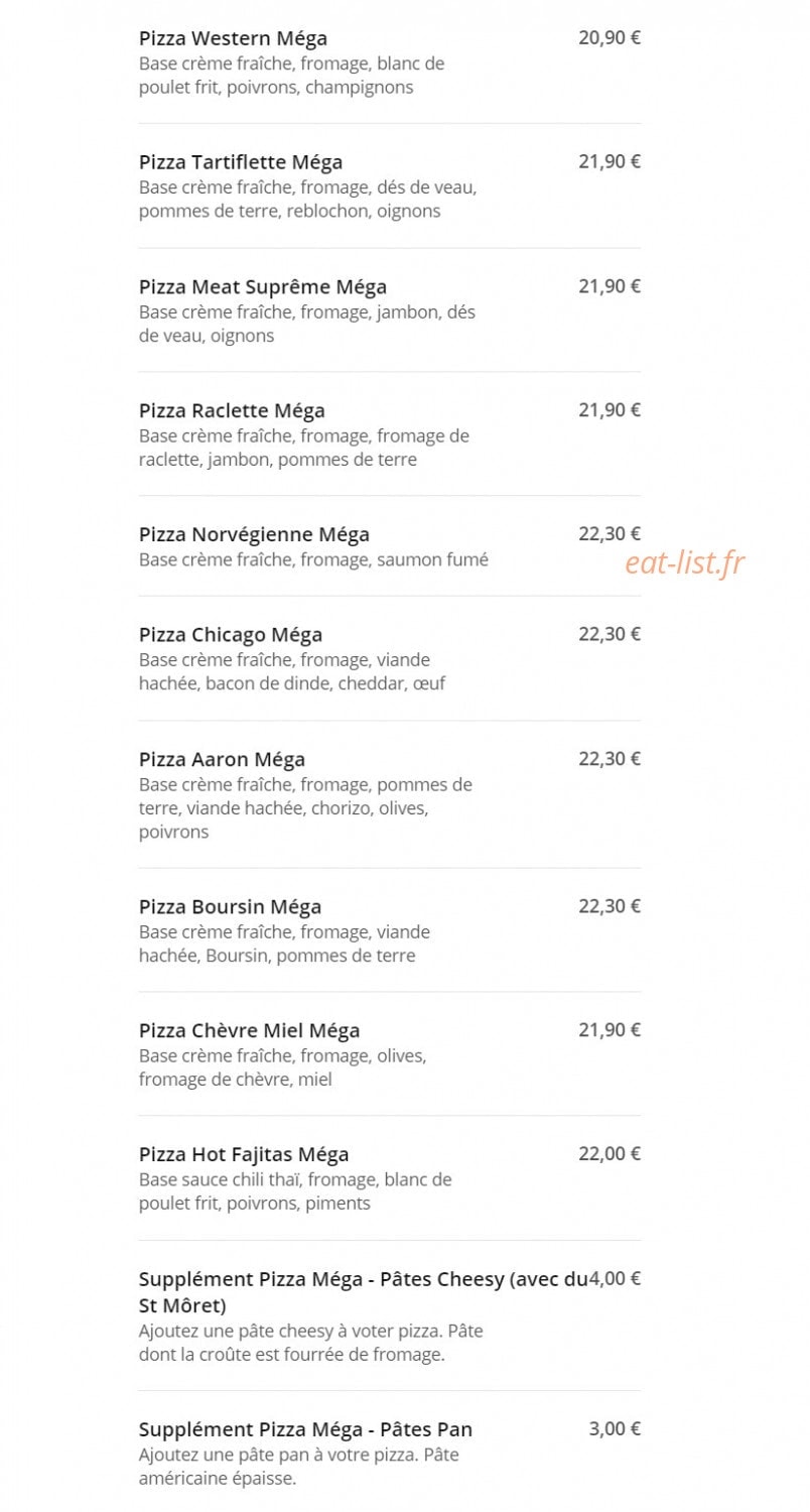 Gusto Pizza — carte page 10
