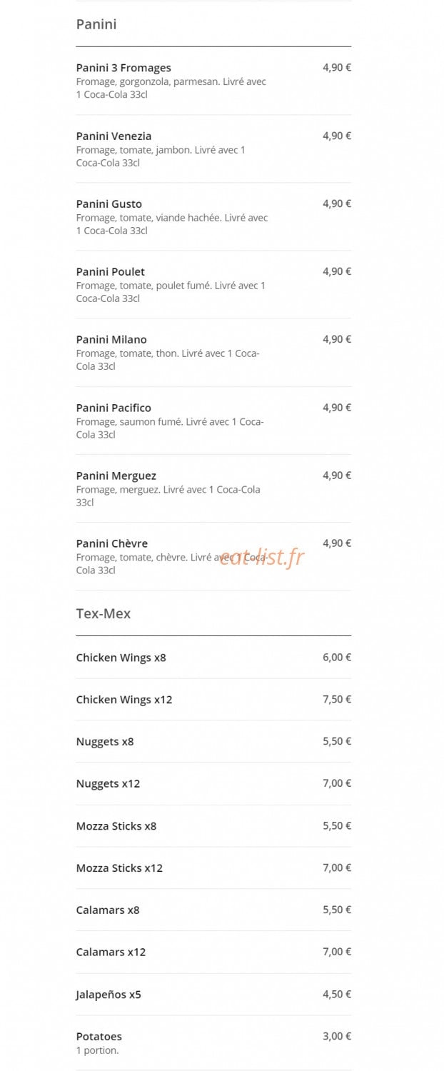 Gusto Pizza — carte page 11