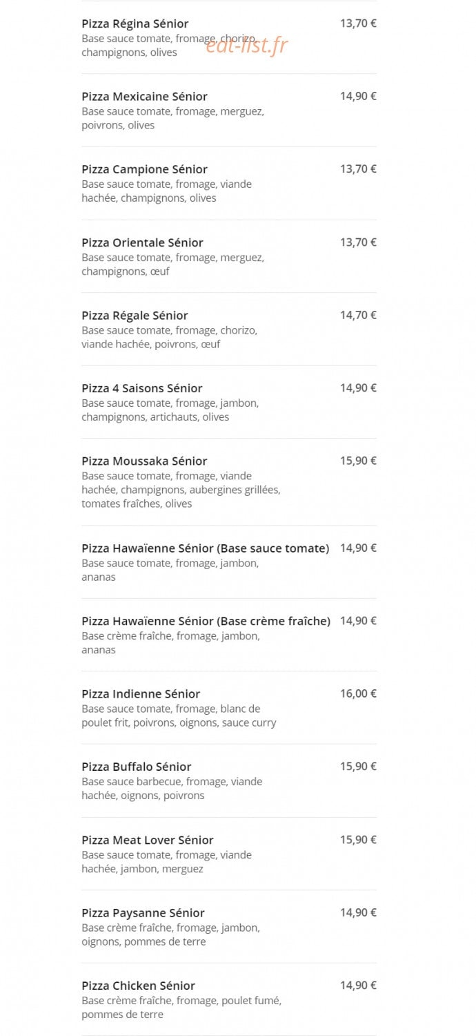 Gusto Pizza — carte page 6