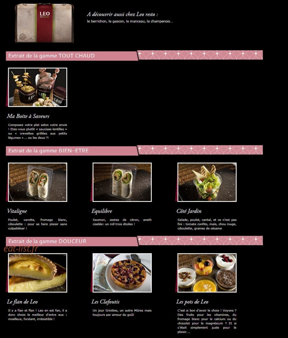 Léo Resto — carte page 2