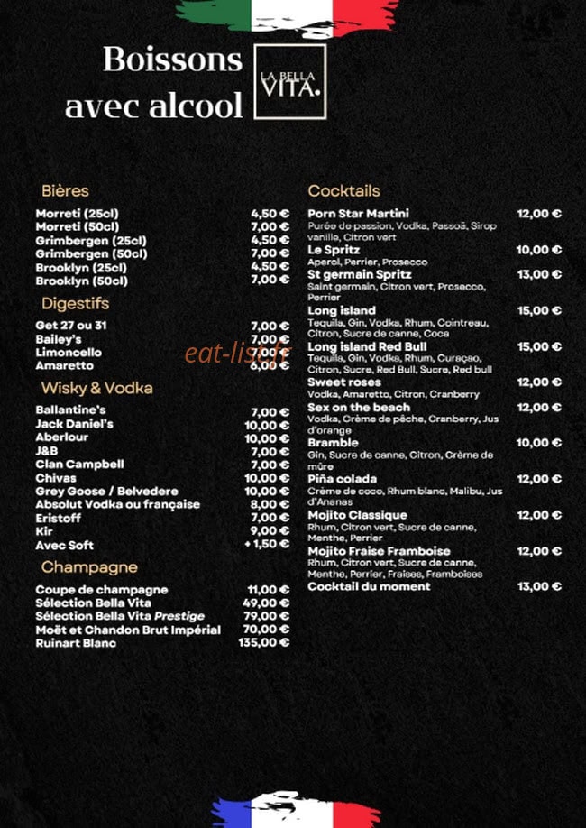 La Bella Vita — carte page 6