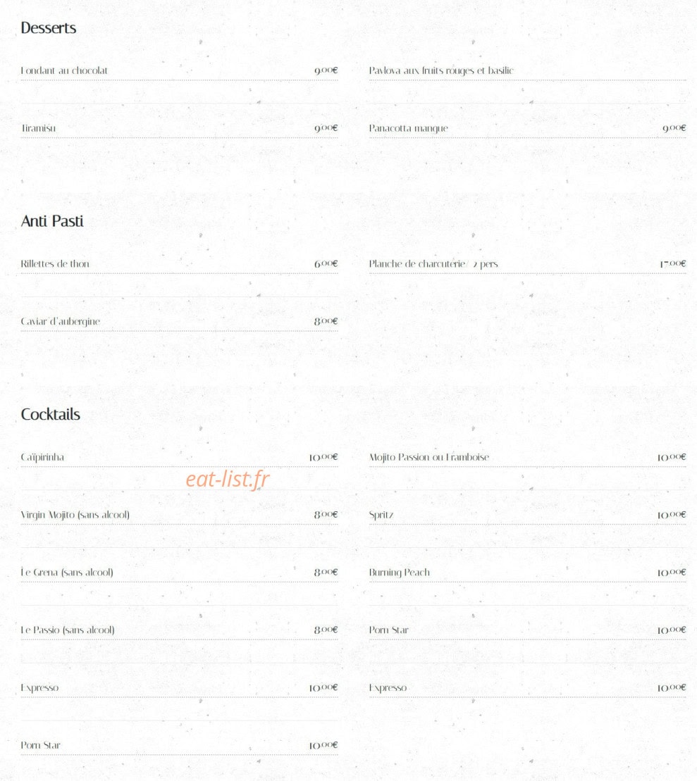 La Bella Vita — carte page 4