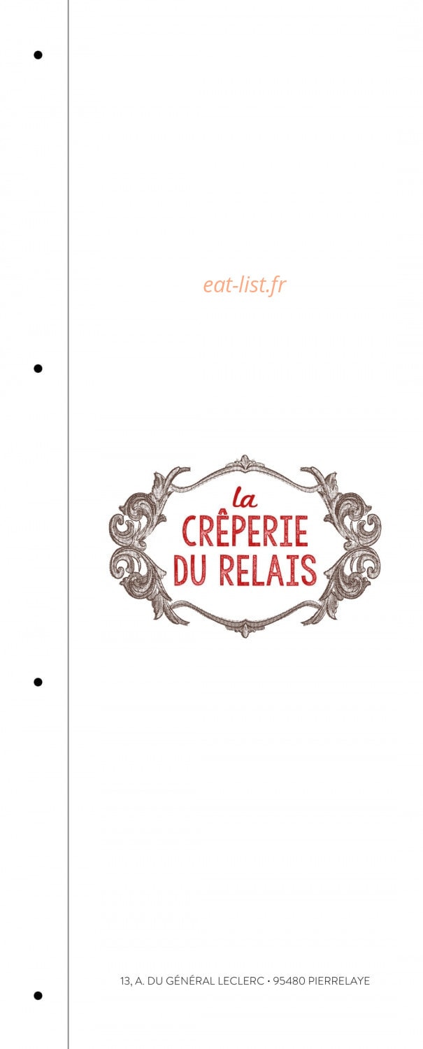 La Crêperie du Relais — carte page 1