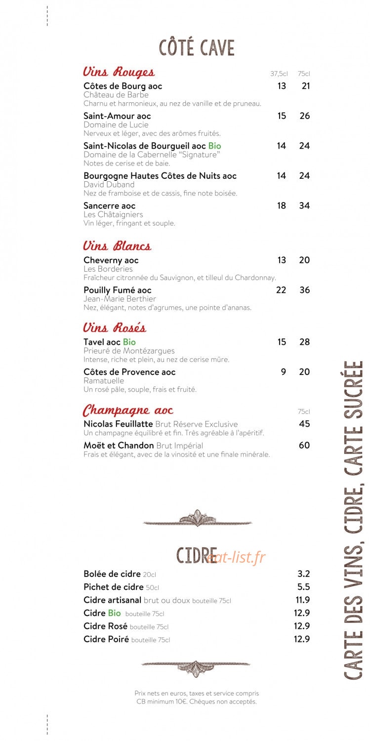 La Crêperie du Relais — carte page 7