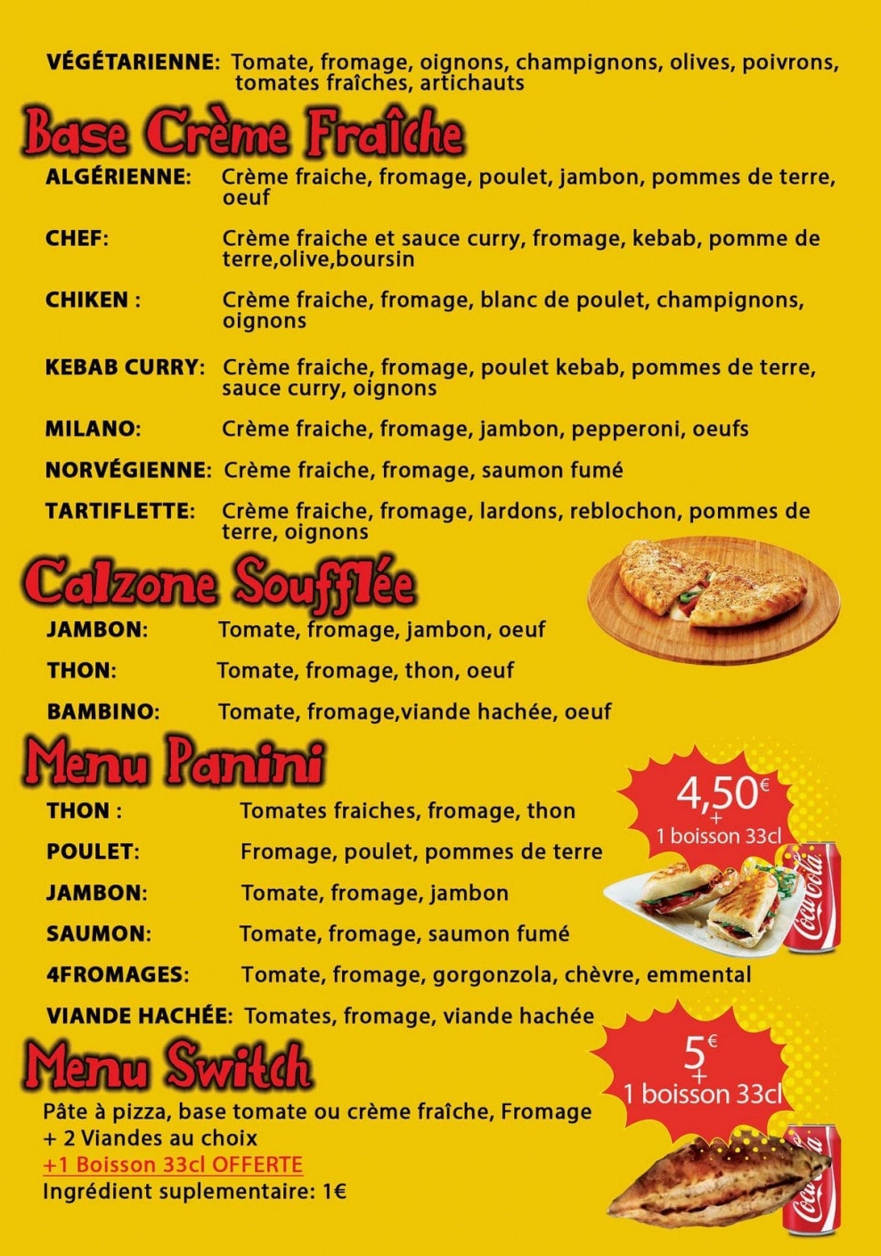 Alan pizza — carte page 2