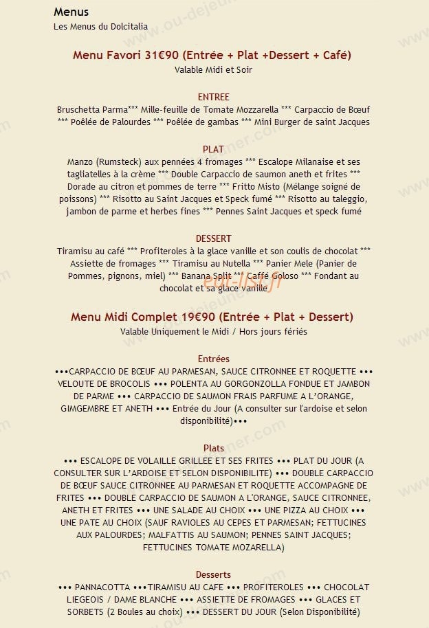 Dolcitalia — carte page 6