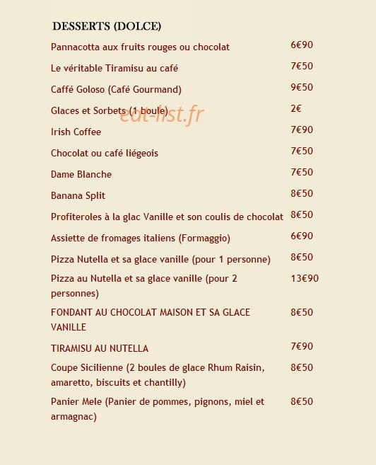 Dolcitalia — carte page 3