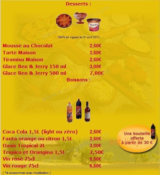 Pizza la Provencal — carte page 3