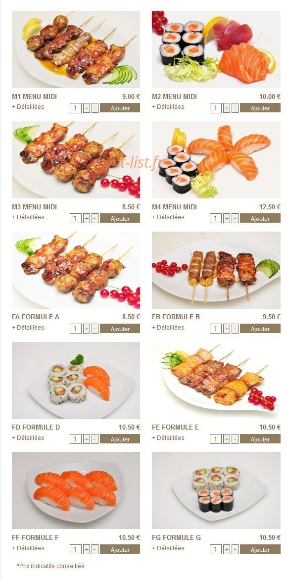 Sushi Yakitori — carte page 4