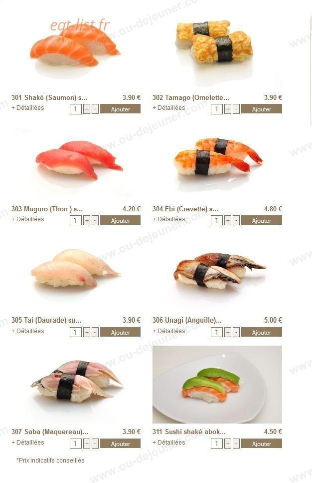 Sushi Yakitori — carte page 6