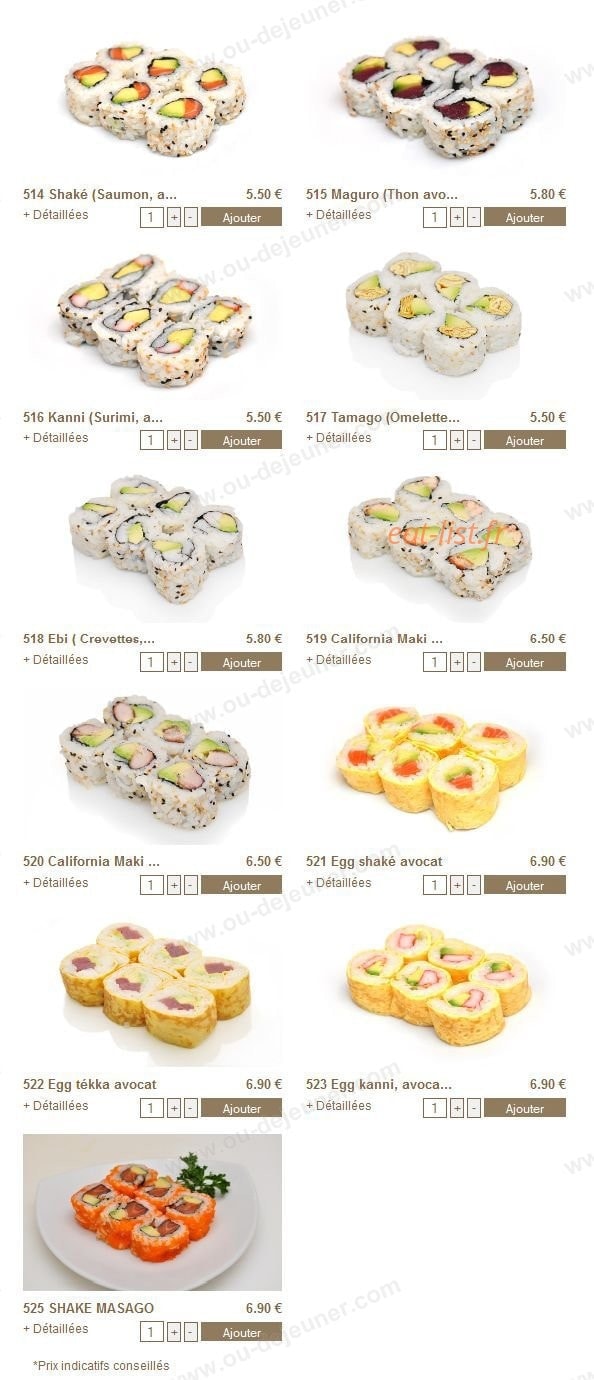 Sushi Yakitori — carte page 9