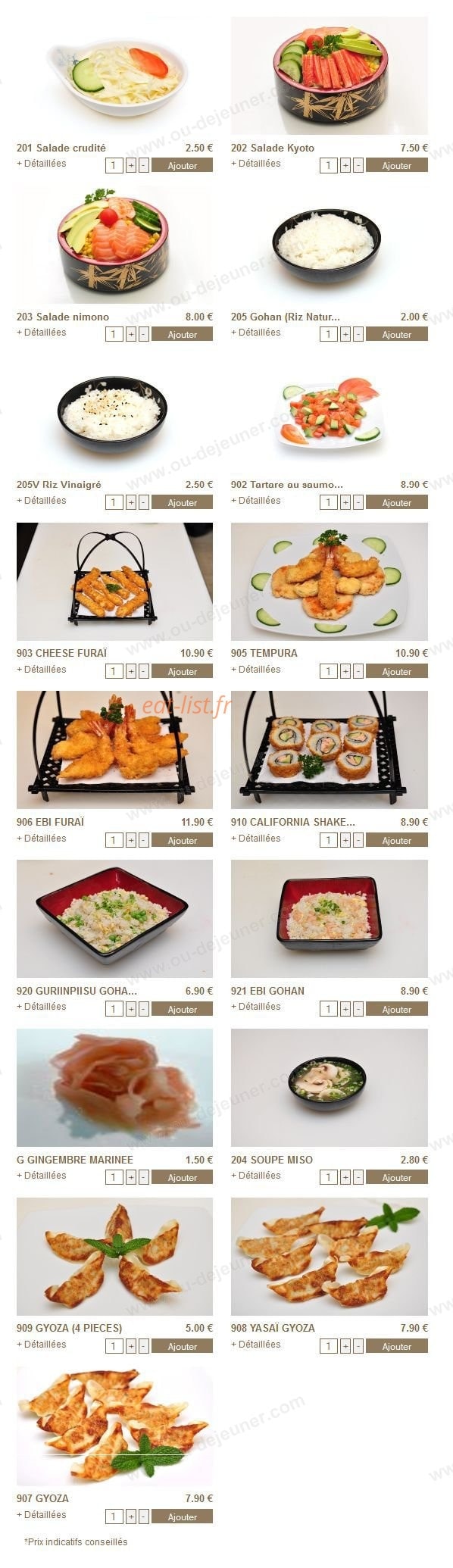 Sushi Yakitori — carte page 5