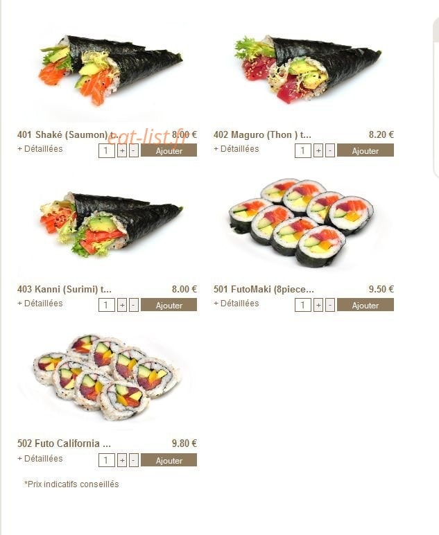Sushi Yakitori — carte page 7
