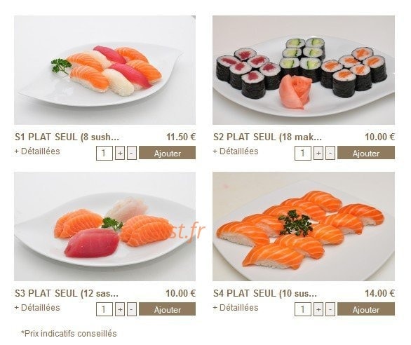 Sushi Yakitori — carte page 12