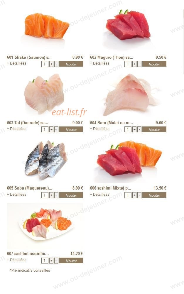 Sushi Yakitori — carte page 10
