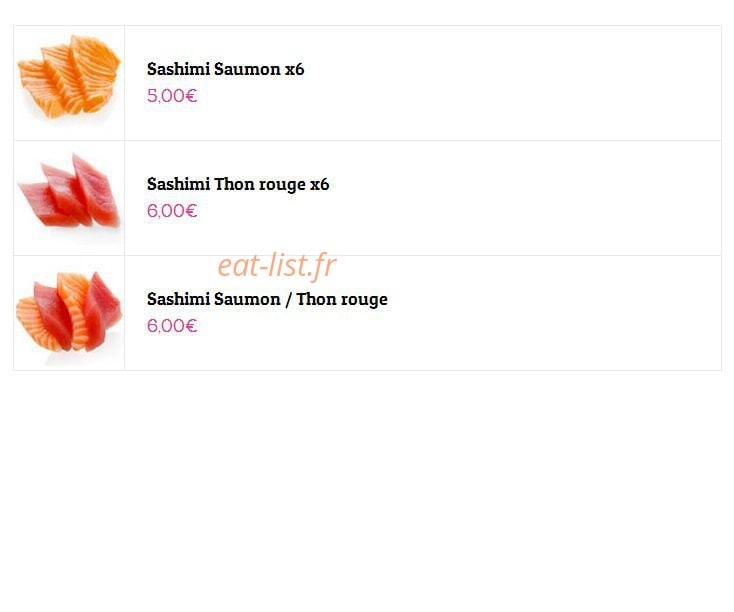 100 Sushi — carte page 8