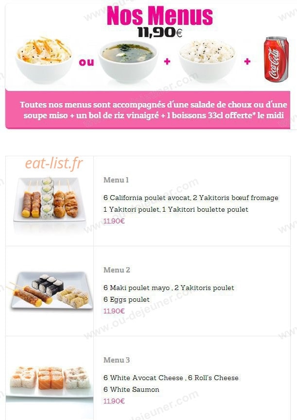 100 Sushi — carte page 13