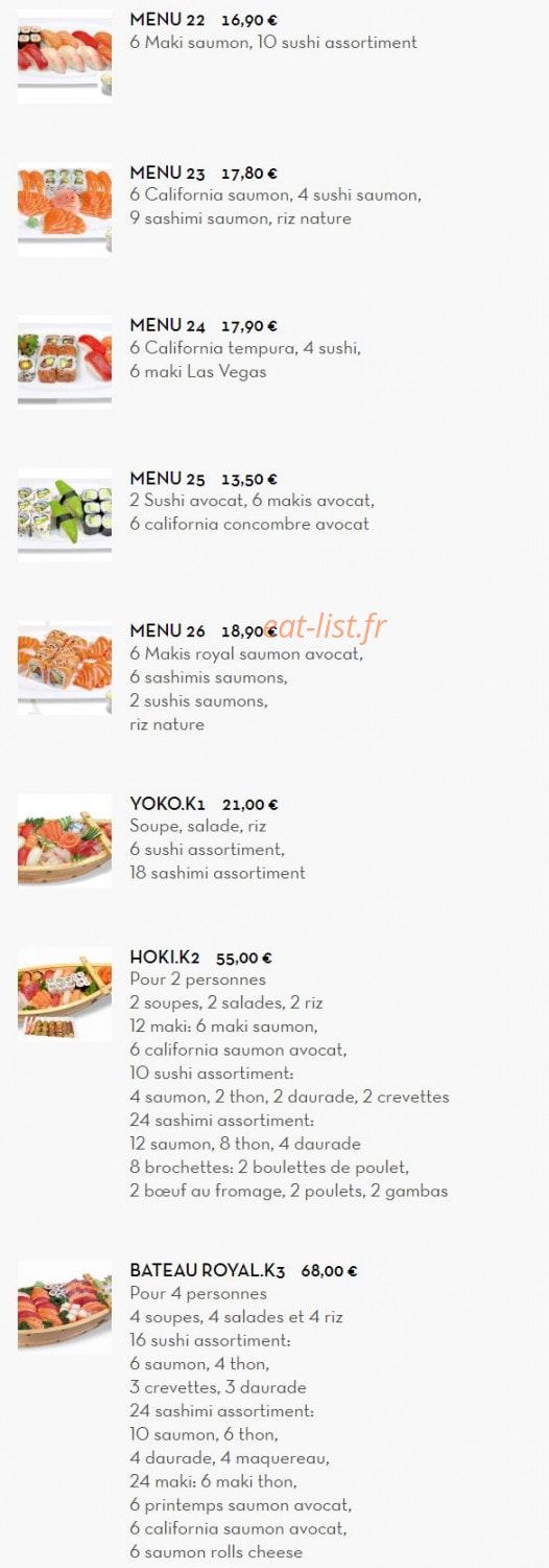 Hoki Sushi — carte page 9