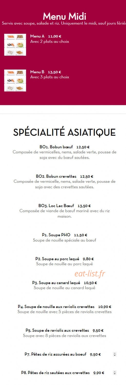 Hoki Sushi — carte page 3