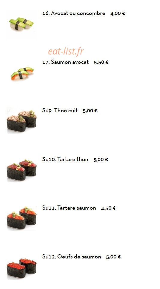 Hoki Sushi — carte page 12